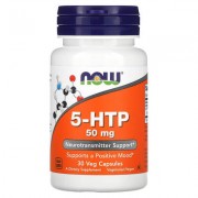 NOW Foods, 5-гідрокситриптофан, 50 мг, 30 рослинних капсул